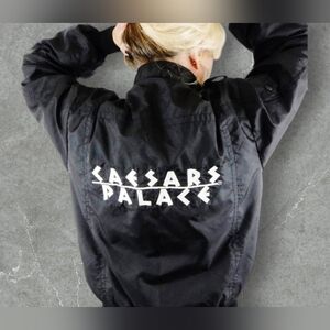 Vintage 80s Tony Lama Caesar's Palace black jacket adult size Large